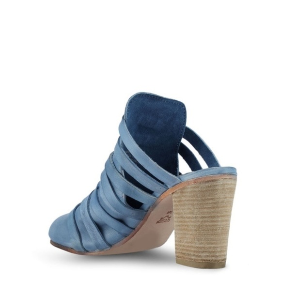 NIB Free People Byron Strappy Mule Denim Blue - Picture 4 of 6